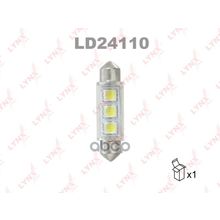 Лампа Светодиодная Led C10w T11x41 24v Sv8,5-8 Smdx3 7300k Led C5w T11x41mm 24v Sv8,5 7300k LYNXauto арт. LD24110