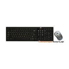 Клавиатура + мышь BTC 6311ARFIII  USB, черная, ультратонкая, 4 доп.клавиш + опт.мини мышь