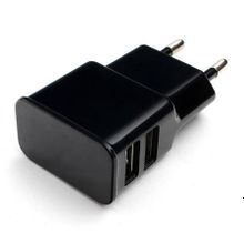 Зарядное устройство Cablexpert MP3A-PC-12 100 220V->5V, 2.1A 2xUSB, черное