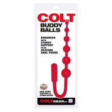 Красный анальный стимулятор COLT BUDDY BALLS - 18,5 см. Красный