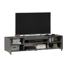 Алмаз. Любимый дом Бруклин Тумба под ТВ 1600 (Оникс Серый глянец), исполнение 2