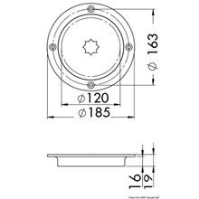 Osculati Inspection hatch AISI 316 passage 120 mm, 20.100.40