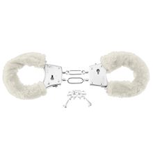 Pipedream Меховые белые наручники Beginner s Furry Cuffs (белый)