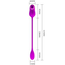 Baile Лиловый вакуумный клиторальный стимулятор Kama с виброяйцом (лиловый)