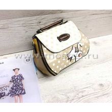 Мини-сумочка Бежевый горохи