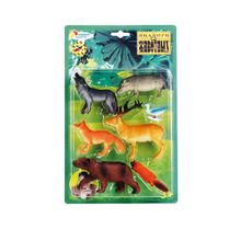 Играем вместе из 7-ми лесных животных на картоне Играем вместе