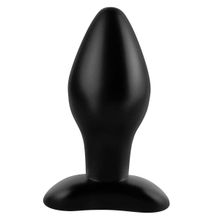 Pipedream Черная анальная пробка среднего размера Large Silicone Plug - 13 см. (черный)