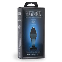 Fifty Shades of Grey Стеклянная анальная пробочка Something Darker Glass Butt Plug - 10,7 см. (зеленый)