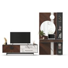 Алмаз. Любимый дом Вилена Набор мебели для гостиной №7 (Серый Орех Монте белый)