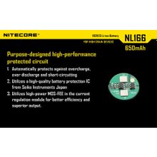 NiteCore Аккумулятор Li-Ion Nitecore 16340 PCB 650 mAh, 3.7 В.