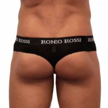 Romeo Rossi Трусы-стринги с широким поясом (M   серый)