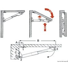 Osculati Arm for Rakego foldable arm 60 kg 20 30 mm, 48.202.00