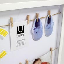 Umbra c зажимами для фотографий Clothesline белая