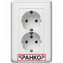 Legrand роз 2x2К+З белая CAR 695948