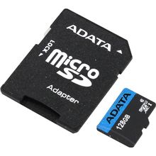 Карта памяти ADATA Premier    AUSDX128GUICL10_85-RA1    microSDXC Memory Card 128Gb UHS-I U1 + microSD--  SD Adapter