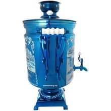 Комплект "Зимний вечер": самовар электрический 45 литров и заварочный чайник, арт. 110918