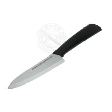 Нож кухонный SCT-0082M  "CERAMOTITAN" Шеф ,145 мм, черная рукоять, матовый