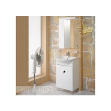 Акватон Мебель для ванной Панда 50 (белый) - Набор мебели стандартный (зеркало-шкаф, тумба-умывальник, раковина)