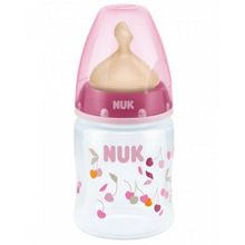 Nuk First Choice Plus 150 мл с латексной соской розовая