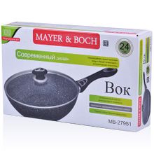 27951 Сковорода-ВОК 24см мрам крош АП с кр MB (х8)