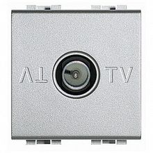 Розетка TV LIVING LIGHT, оконечная, алюминий |  код. NT4202DC2 |  Bticino