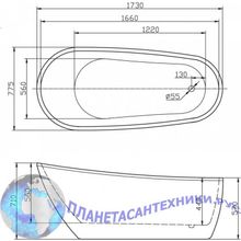 Ванна акриловая отдельностоящая BELBAGNO BB15