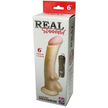 LOVETOY (А-Полимер) Вибратор REAL Standard на присоске - 15,5 см.