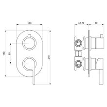 Webert Смеситель для ванны и душа DoReMi DR860101345 Simil Acciaio