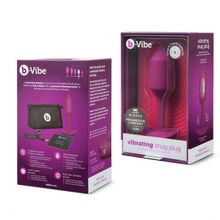 b-Vibe Розовая пробка для ношения с вибрацией Snug Plug 2 - 11,4 см. (розовый)