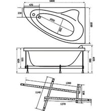 Акриловая ванна Triton Николь 160x100