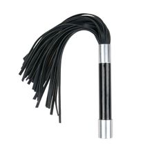 Easy toys Черная плеть Easytoys Flogger With Metal Grip - 38 см. (черный)