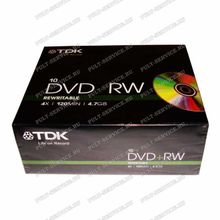 Диск TDK DVD+RW 4.7GB 4X slim (10)