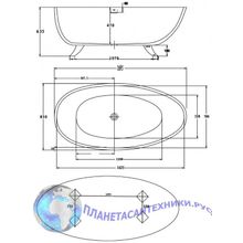 Ванна акриловая отдельностоящая BELBAGNO BB42-1700-PERL