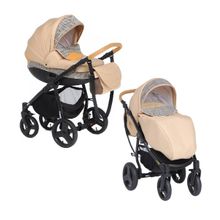 Rudis Коляска 2 в 1 Solo бежевая рогожка