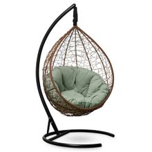 Кресло кокон подвесное SEVILLA VERDE VELOUR горячий шоколад + каркас