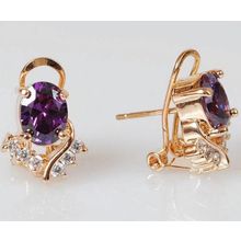 Серьги с аметистом "Чайка"