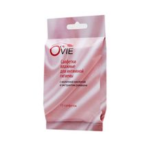 O`VIE Влажные салфетки с молочной кислотой Ovie для интимной гигиены - 15 шт.