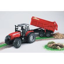 Bruder Massey Ferguson 7480 с прицепом