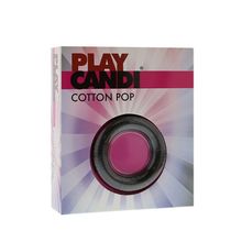 Seven Creations Чёрное эрекционное кольцо PLAY CANDI COTTON POP BLACK (черный)