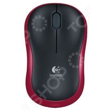 Logitech M185 Dark Red Wireless USB
