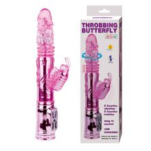 Baile Вибратор-бабочка Throbbing Butterfly - 29,5 см. (розовый)