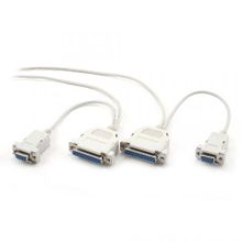Кабель нульмодемный последовательный 25F+9F 25F+9F (Link COM), 1.8 м, Gembird (CC-140-6)