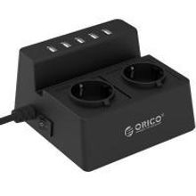ORICO ODC-2A5U-BK Сетевой фильтр + USB зарядное устройство