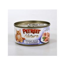 PETREET Tonno Rosa con Sgombro (Петрит) консервы для кошек Кусочки розового тунца с макрелью