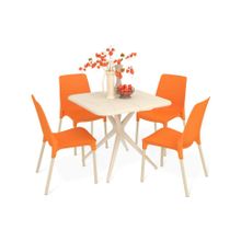 Слайн Обеденная группа SHT-DS204 бежевый оранжевый ваниль