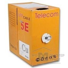 Telecom Кабель UTP кат. 5e 4 пары 305м 0.48mm CU серый ПВХ UTP4-TC1000C5EN-CU-IS