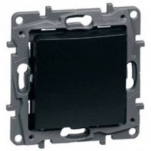 Переключатель 1-клавишный ETIKA, скрытый монтаж, антрацит |  код. 672611 |  Legrand