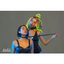 Черный ошейник Circus с поводком (224443)