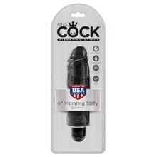 Pipedream Чёрный вибратор-реалистик 6  Vibrating Stiffy - 17,8 см.