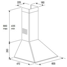 Каминная вытяжка Kuppersberg Onda 60 SB 4PB